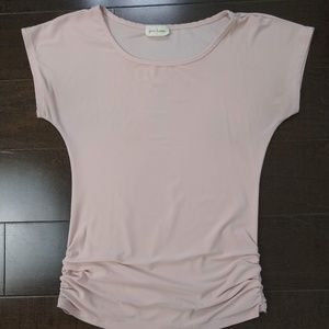 Free Kisses | Light Pink Ruched Shirt